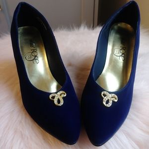 Vintage 80s Velvet High Heels